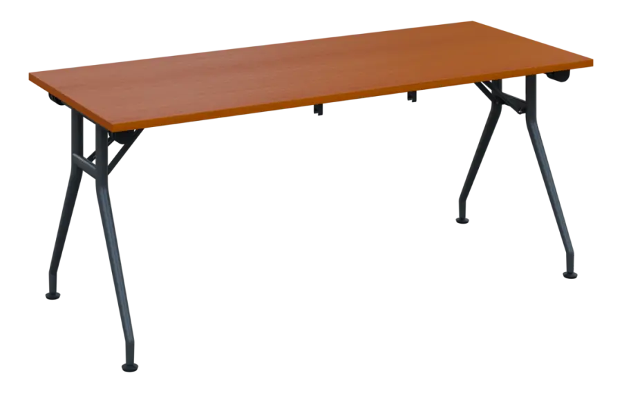 SLV 180 lak skládací jednací stůl 1800x700x750 mm, deska 25 mm, podnož černý lak, deska třešeň šumav